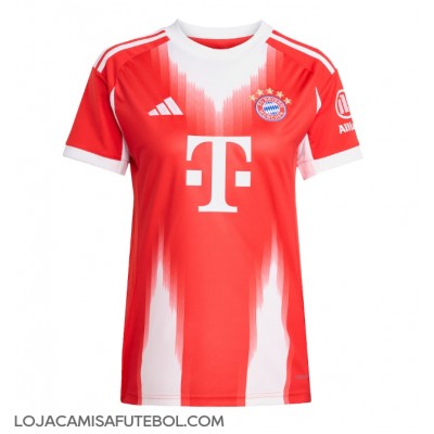 Camisa de Futebol Bayern Munich Jamal Musiala #10 Equipamento Principal Mulheres 2025-26 Manga Curta Camisa de Futebol Bayern Munich Jamal Musiala #10 Equipamento Principal Mulheres 2025-26 Manga Curta